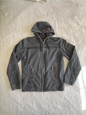 Springfield Men's Jacket - Hooded Zip-Front Hunting Jacket - Gray - Springfield